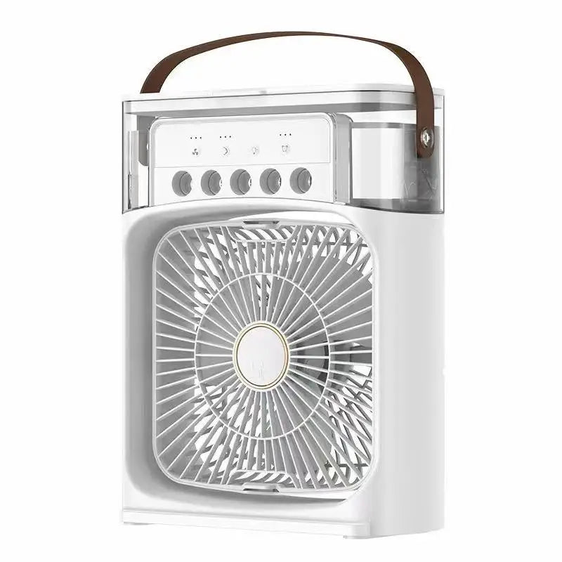 Lenovo Portable Air Conditioner Fan Mini USB Air Cooler Humidifier Water Mist Spray LED Night Light Desktop Cooling Fan