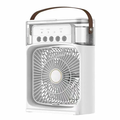 Lenovo Portable Air Conditioner Fan Mini USB Air Cooler Humidifier Water Mist Spray LED Night Light Desktop Cooling Fan
