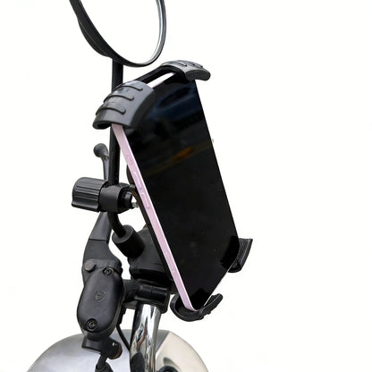 Bicycle Phone Clip Rearview Mirror Motorcycle Holder Rotating Knob Locking Mechanism Stability Enhancement Riding NavigationTool