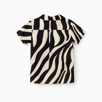 PatPat Striped Casual Boys' Short Sleeve Shirt