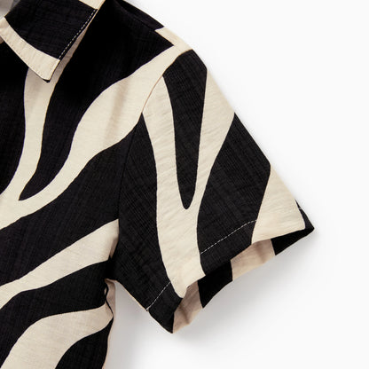 PatPat Striped Casual Boys' Short Sleeve Shirt