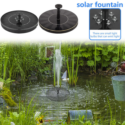 Solar Fountain Pump Floating Solar Panel Bird Baths Water Fountain with 4 Nozzles For Garden Outdoor Water Pool Pond Decor