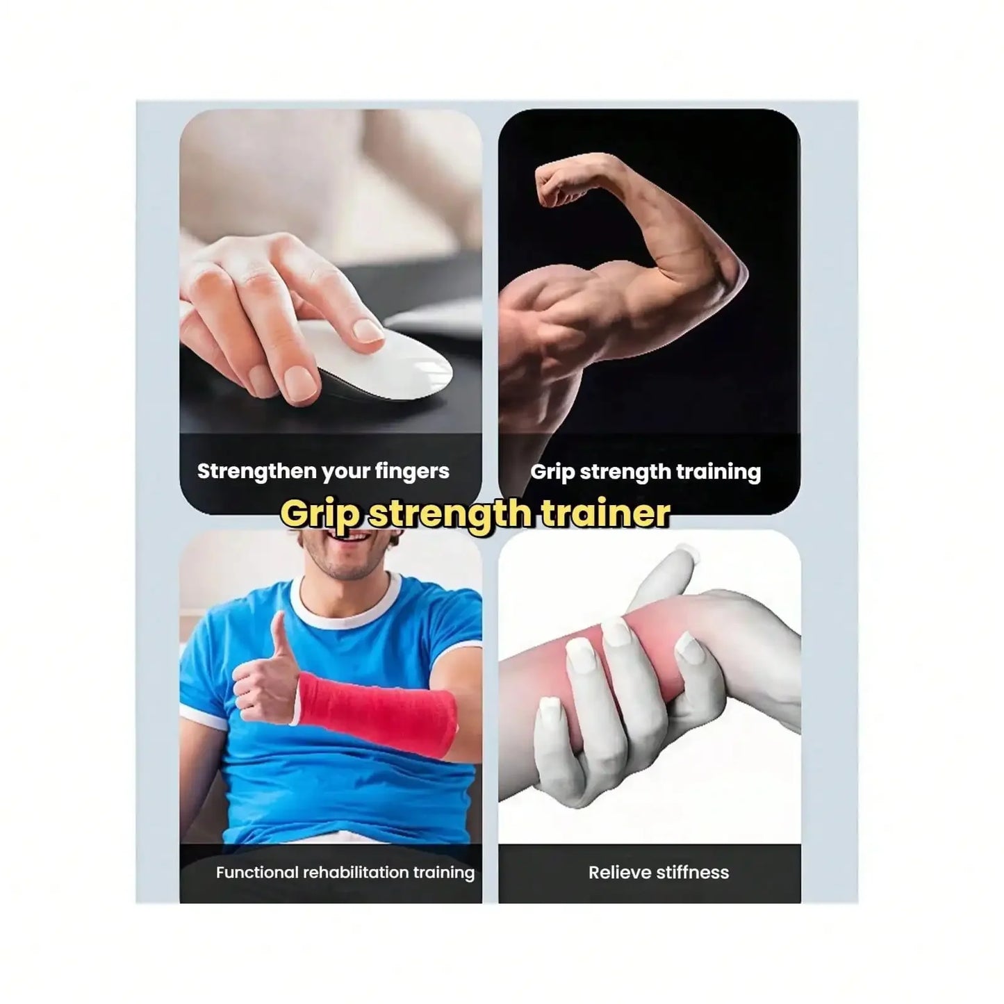 Adjustable Grip Strengthener With Counter, Hand Exerciser For Muscle Building, Professional Forearm & Finger Trainer