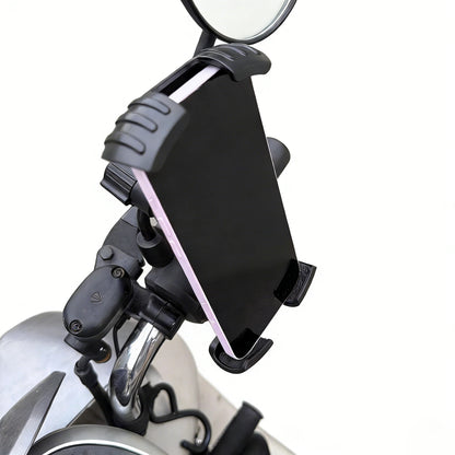 Bicycle Phone Clip Rearview Mirror Motorcycle Holder Rotating Knob Locking Mechanism Stability Enhancement Riding NavigationTool