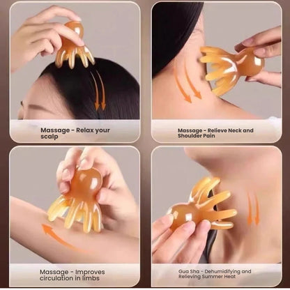 Cute Octopus Scalp Massage Comb (Resin)