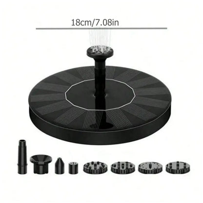 Solar Fountain Pump Outdoor Garden Automatic Water Spray with LED Lights Solar Powered Fountain for Yard, Pond, Bird Bath